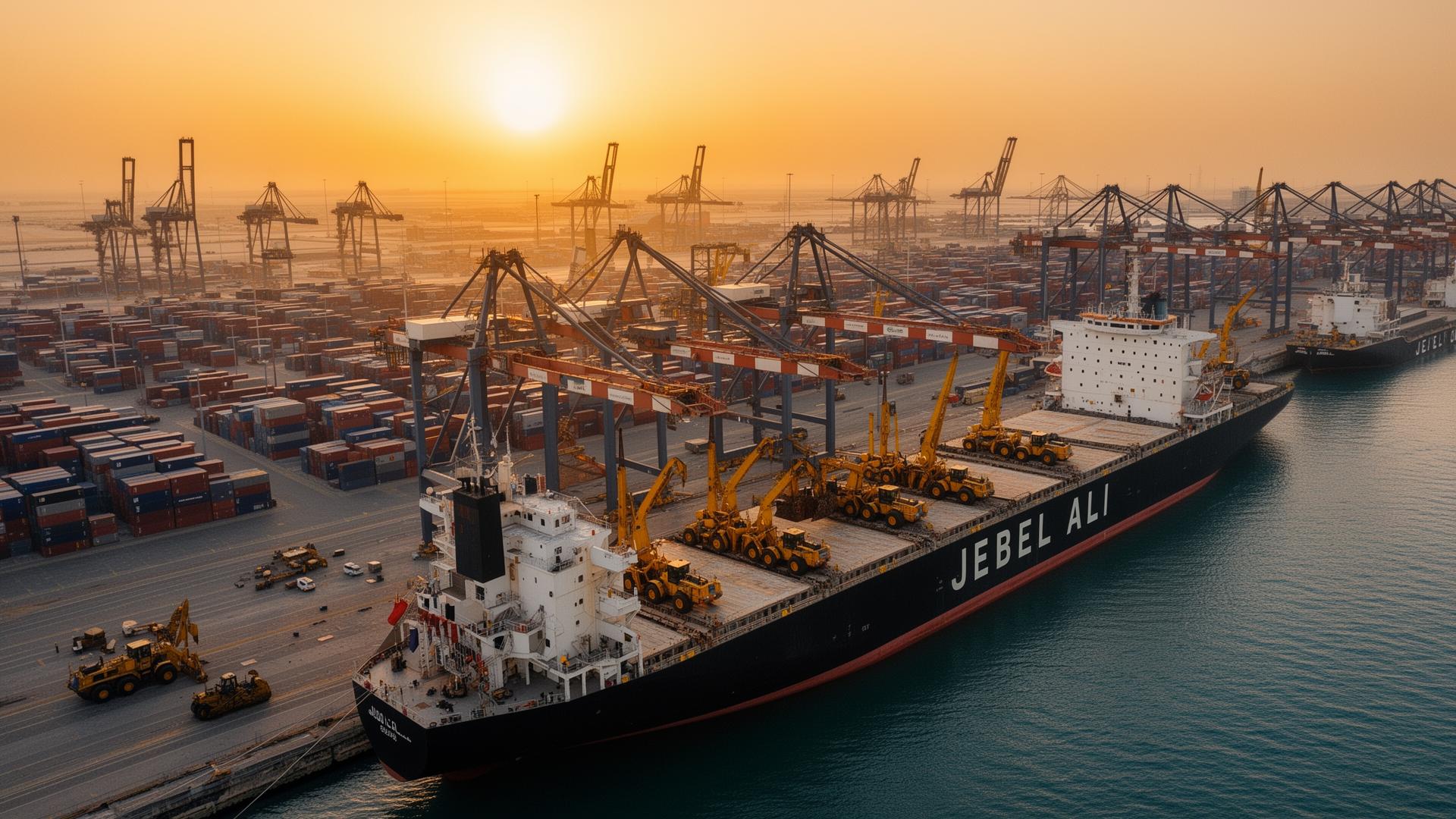 Jebel Ali Port — heavy machinery logistics